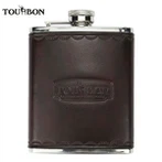 Hunting Vintage Leahter Stainless Steel Wine Pot Botol 6OZ Hip Flasks